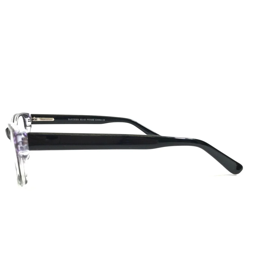 Success Eyeglasses Frames SS-83 PURPLE/BLACK Rectangle Full Rim 50-19-140